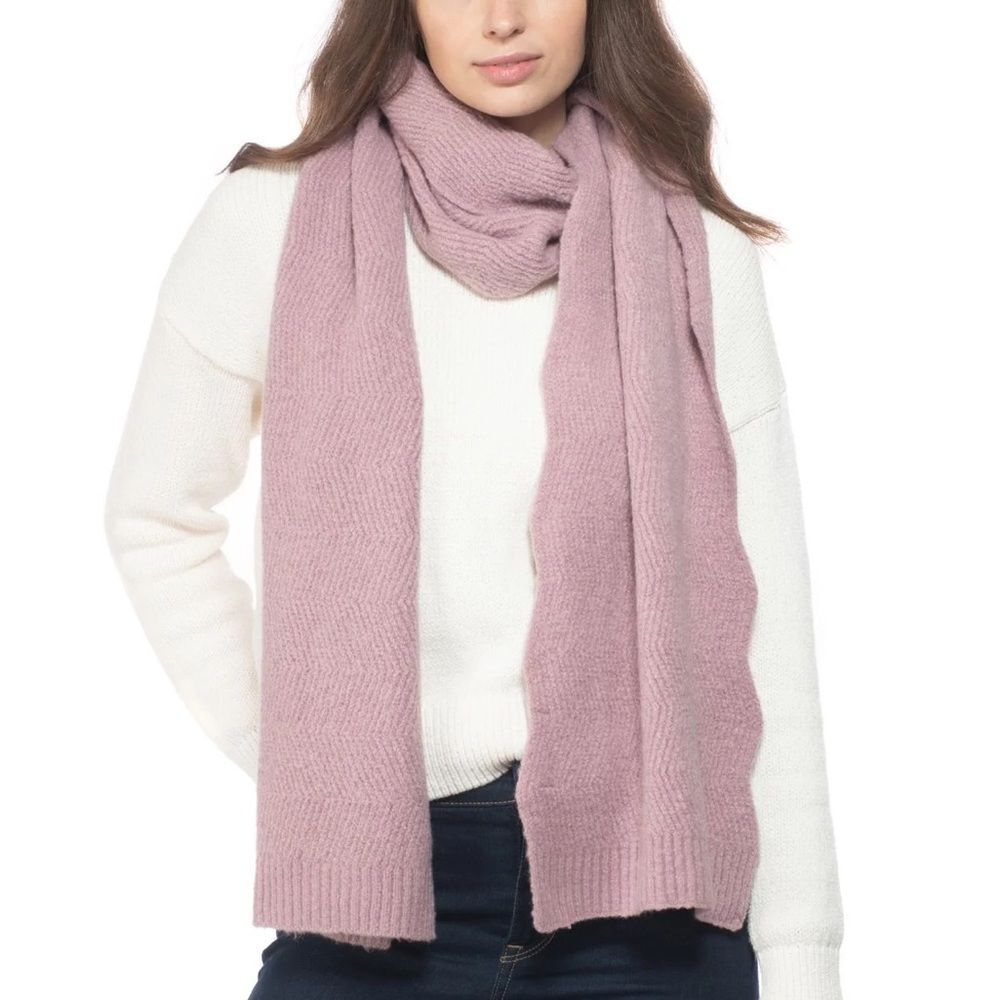 INC International Concepts Pink Scalloped Scarf & Hat. One Size. OS. NEW.